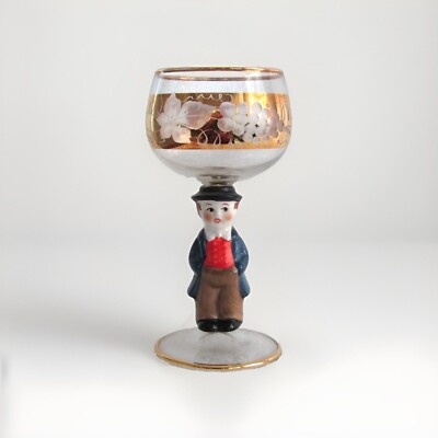 Goebel Hummel Black Forest Peasant Figurine Stem Cordial Wine Glass