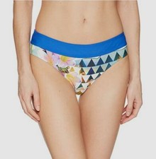  98 Prana Women's Blue Printed Low Rise Ramba Bikini Bottoms Swimwear Size XL