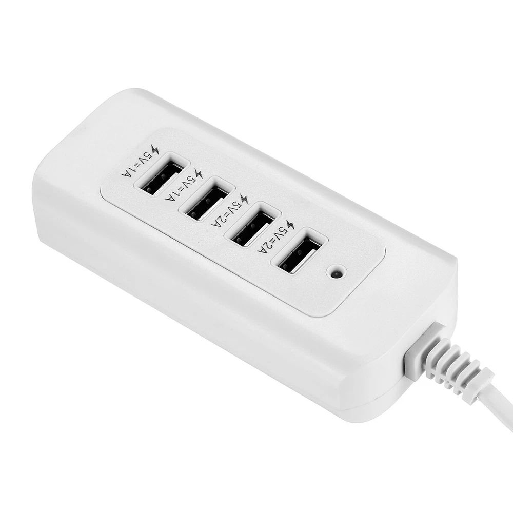 4-Port USB Wall Charger Fast Charging Station for Phones & Tablets