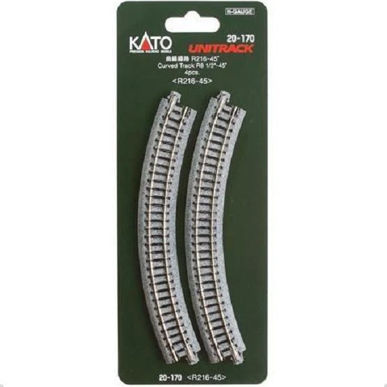 Kato 20-170 Rail Courbe / Curve Track R216mm 45° 4pcs - N