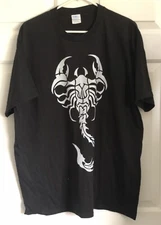 "SCORPION" - Black - Short Sleeve T-Shirt - Size Extra Large - New  Without Tags