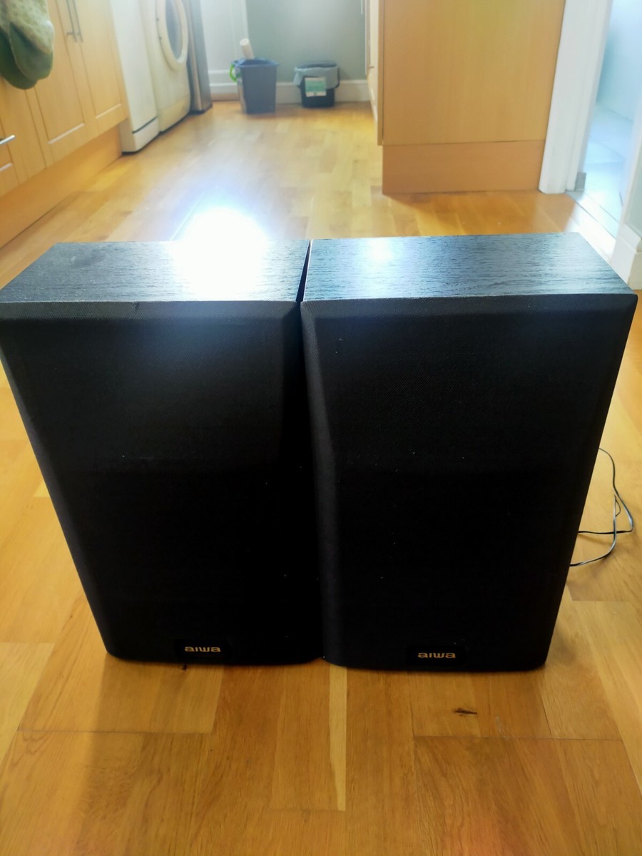 AIWA 防磁設計 2ウェイスピーカー ブラック Aiwa 2 Way Bass Reflex Speaker System - Black (SX-Z700) - 6