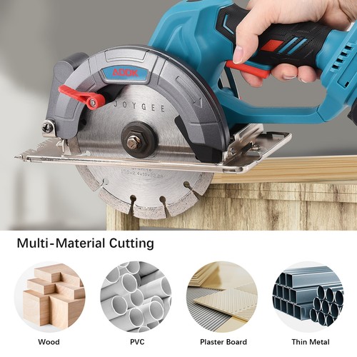 Mini Bürstenlose Kreissäge Handkreissäge mit 6 Sägeblätter für Makita 21V - Bild 7 von 12