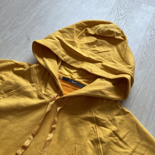 Huckberry Ibex Tranquil Long Sleeve Hoodie Men’s L Light Gold Yellow Wool Cotton - Picture 4 of 13
