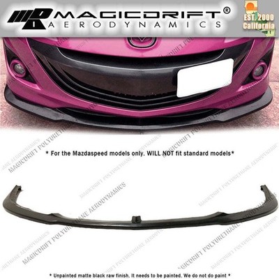 For 2010-2013 Mazdaspeed 3 Hatchback Speed Front Bumper Lip kit Spoiler PU JDM