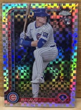 2025 Topps Chrome Matt Shaw RC XFractor RC Panini Certified Prospects Lot Of 3