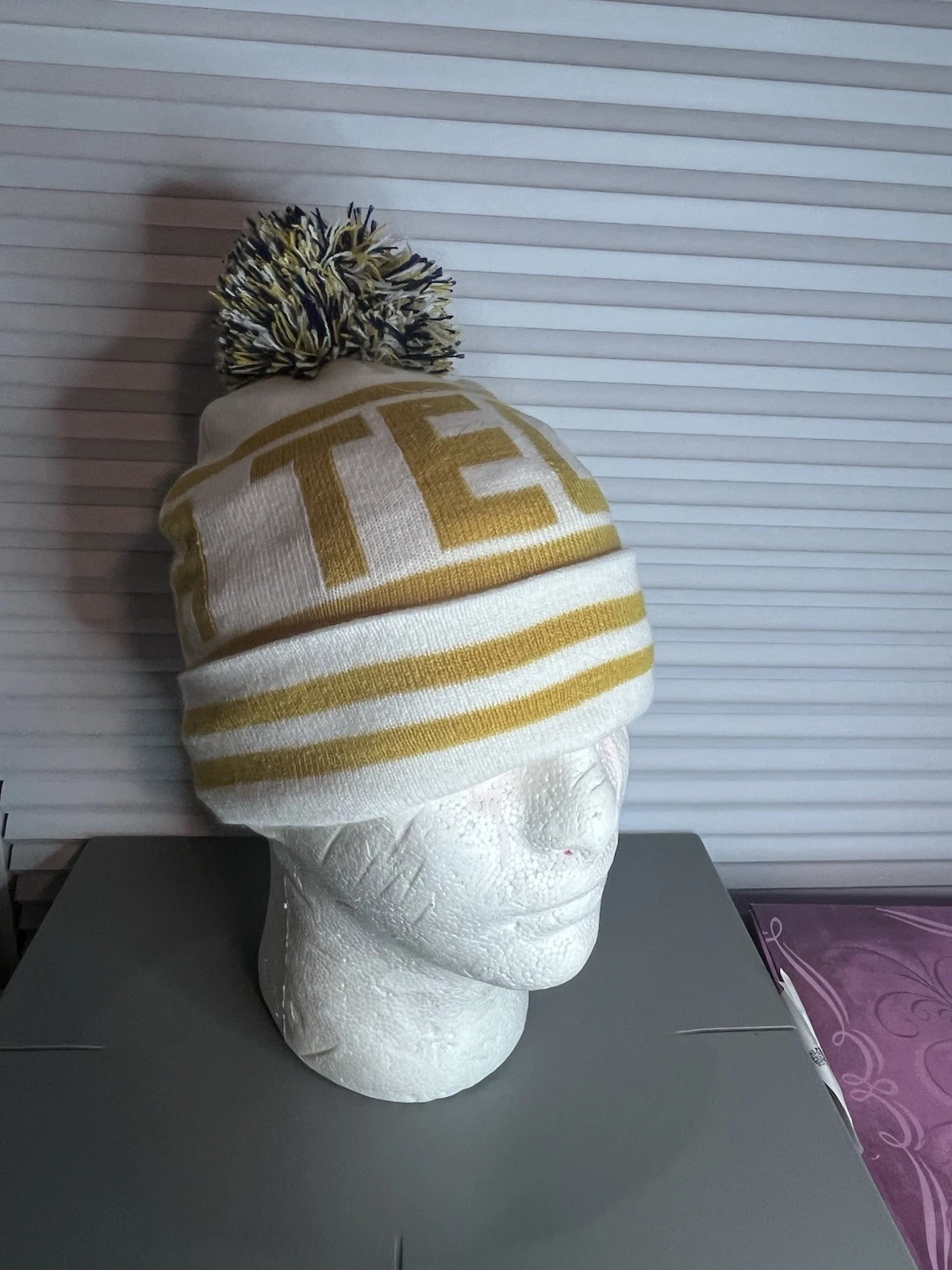 Georgia Tech Beanie - White and Gold - Tricolor Plush - Official Memorabilia