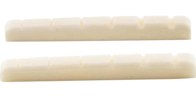 42 mm Knochen geschlitzt E-Gitarre Mutter flach unten für 6 Saiten Fender Strat (2
