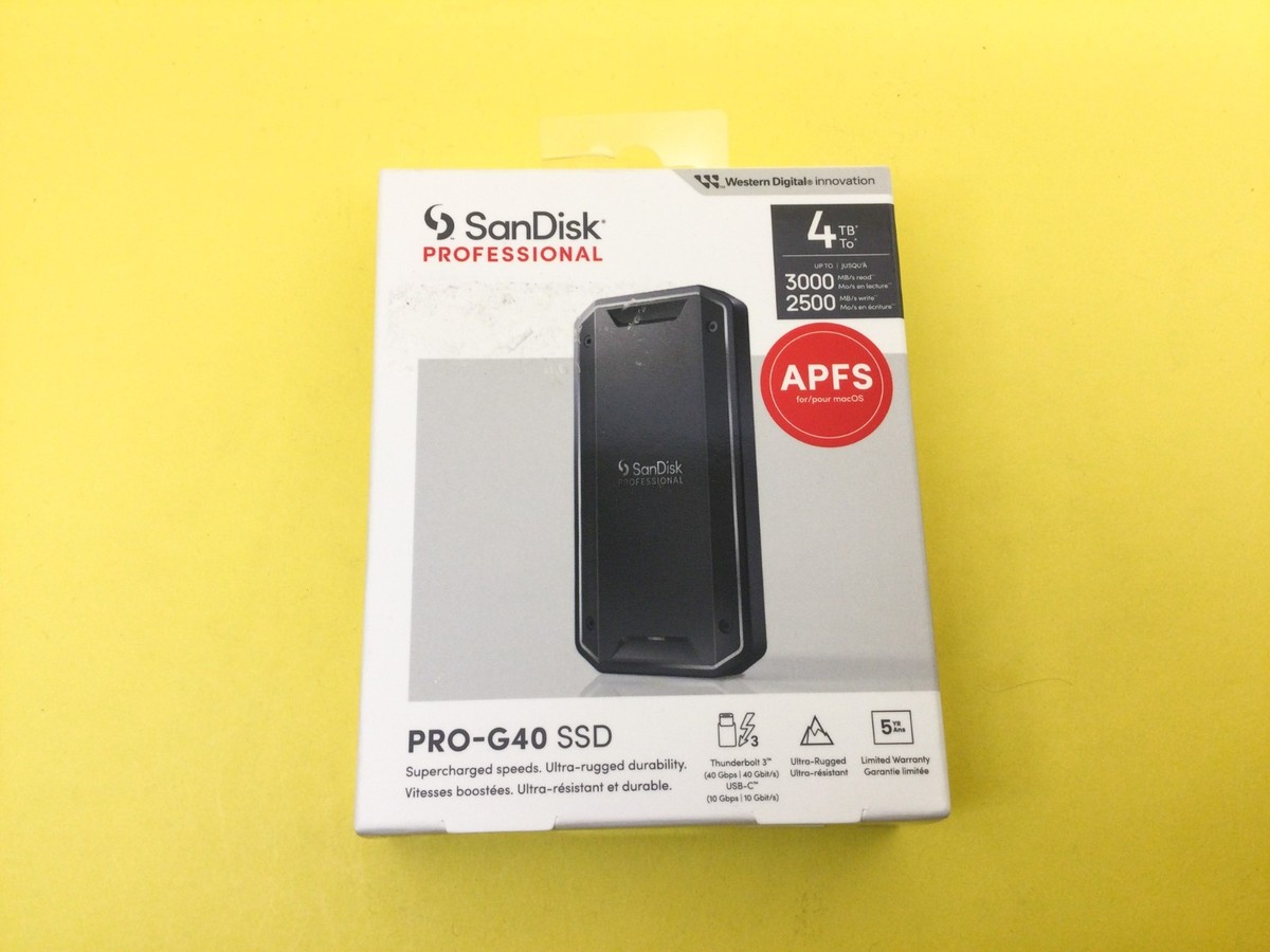 SanDisk Professional 4TB PRO-G40 Thunderbolt 3 External SSD 