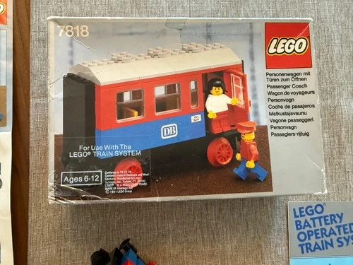 VTG RARE LEGO 7818 Train 4.5V Passenger Carriage 1980 Complete, Box, Instr