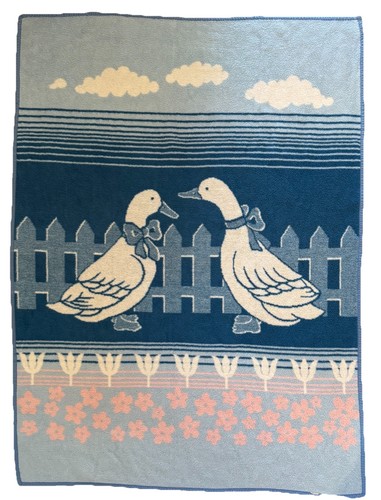 Mora Geese Flowers Fence Blanket Double Sided