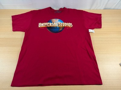 Universal Studios Globe Logo T-Shirt Cardinal Red XL Neu Mit Etikett Freizeitpark
