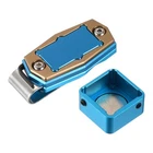 Billiard Magnetic Chalk Holder Snooker Pool Cue Chalk Case with Belt Clip Blue