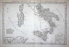 Sicily Sardinia Corsica Apulia Italy Philippe Pretot Map 1787