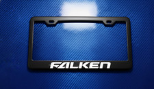 Premium Falken Tires License Plate Frame Black Metal W/ Screws and Caps