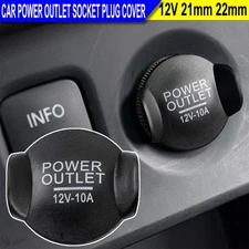 Auto Power Outlet Socket Plug Car Lighter Cigarette Cover Cap12V 21mm 22mm