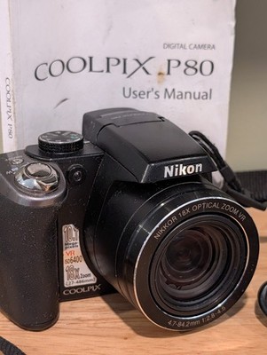 Nikon Coolpix P80 Digital Camera 18X For Parts No Mem No Charger **READ BELOW**