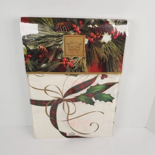 Lenox Christmas Holiday Nouveau Tablecloth Oblong 60" x 120" Holiday Decor Table