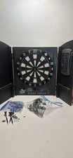 Fat Cat Mercury Electronic Soft Tip Dartboard Game with Cabinet and Dart Set