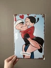 Popeye and Olive Oyl Vintage Style Metal Tin Sign Retro Wall Decor Art NEW