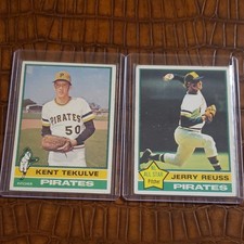 Topps 1976. Topps MLB Card Lot 2 Pirates Tekulve #112 Reuss #60