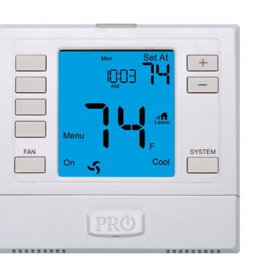 #ad T755 3 Hot 2 Cold 7 Day Thermostat with 4 Sq Inch Screen White $133.71