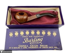 Vintage 1950s Barlings Guinea Grain Bent Bulldog English Estate Smoking Pipe