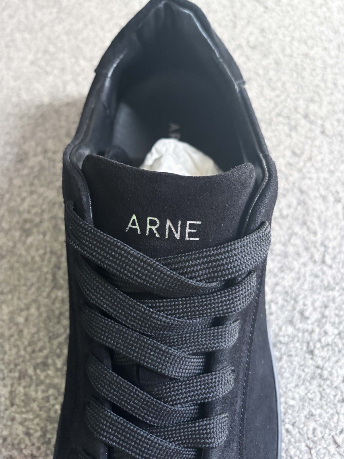 Arne Essential Low Triple Black Men's Suede Trainers UK 10.5 Brand New RRP £120 image 8