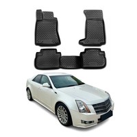 Omac Gummimatten FußMatten FüR Cadillac CTS 2008-2014 TPE Automatten Schwarz 4X
