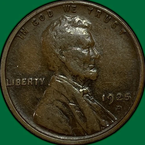 1925-D Lincoln Wheat Cent Choice Very Fine VF+/XF Coin #35406