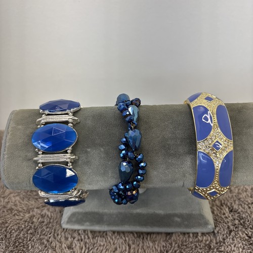 Lot of 3 Vintage Blue MCM Bracelets