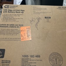 Commercial Electric 120-Volt to 277-Volt with Ni-Cad 4.8-Volt Edge Lit Exit NEW 