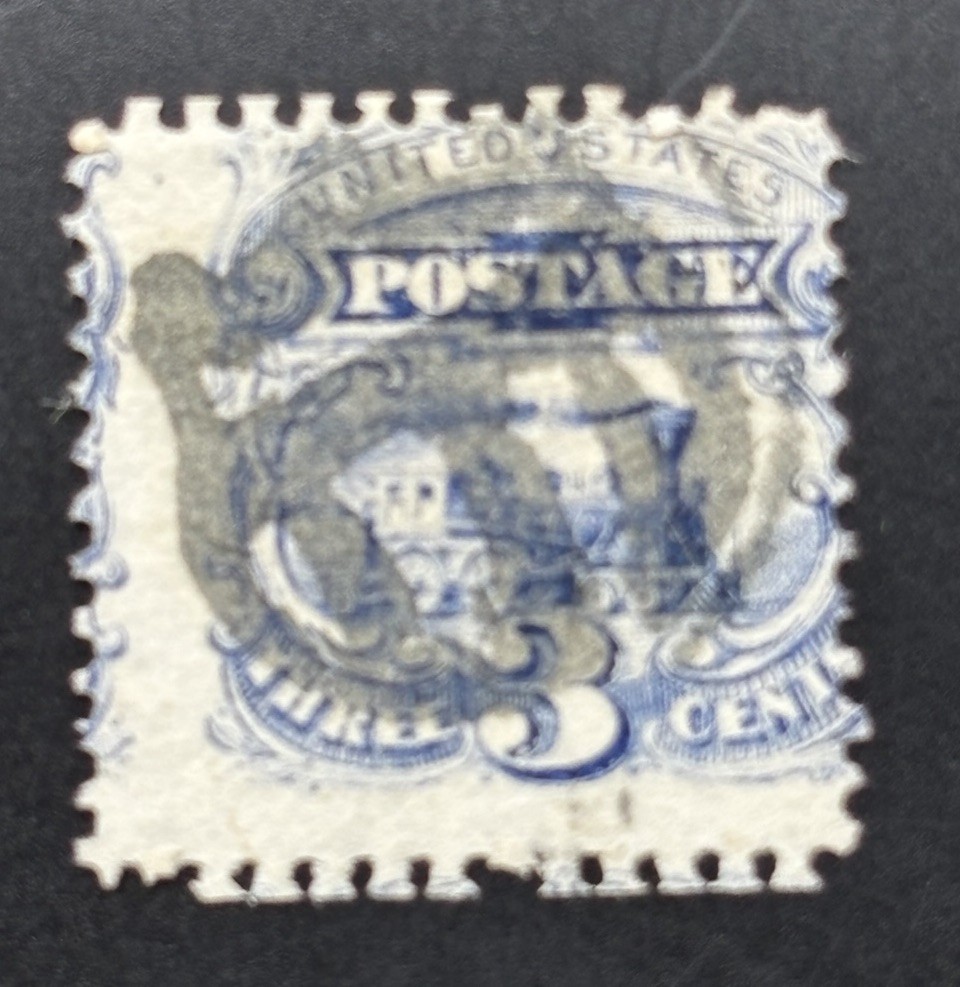 US Stamps - SC# 114 - Used - Incredible  Shield Cancel