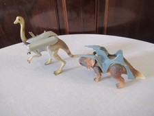 TYCO VTG 1988 DINO RIDERS VALORIAN PROTOCERATOPS & STRUTHIOMIMUS SET OF 2