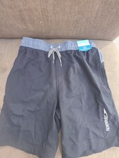 Speedo Swim Trunks Mens Dark Gray size S 4-way comfort streetch
