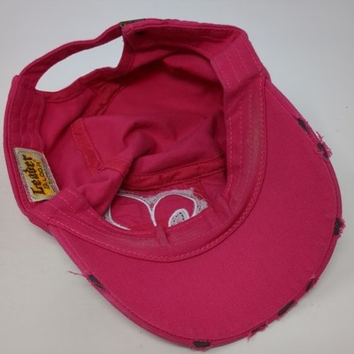 Rhinestone Fleur-de-Lis Slideback Cadet Army Cap Pink One  display picture 3