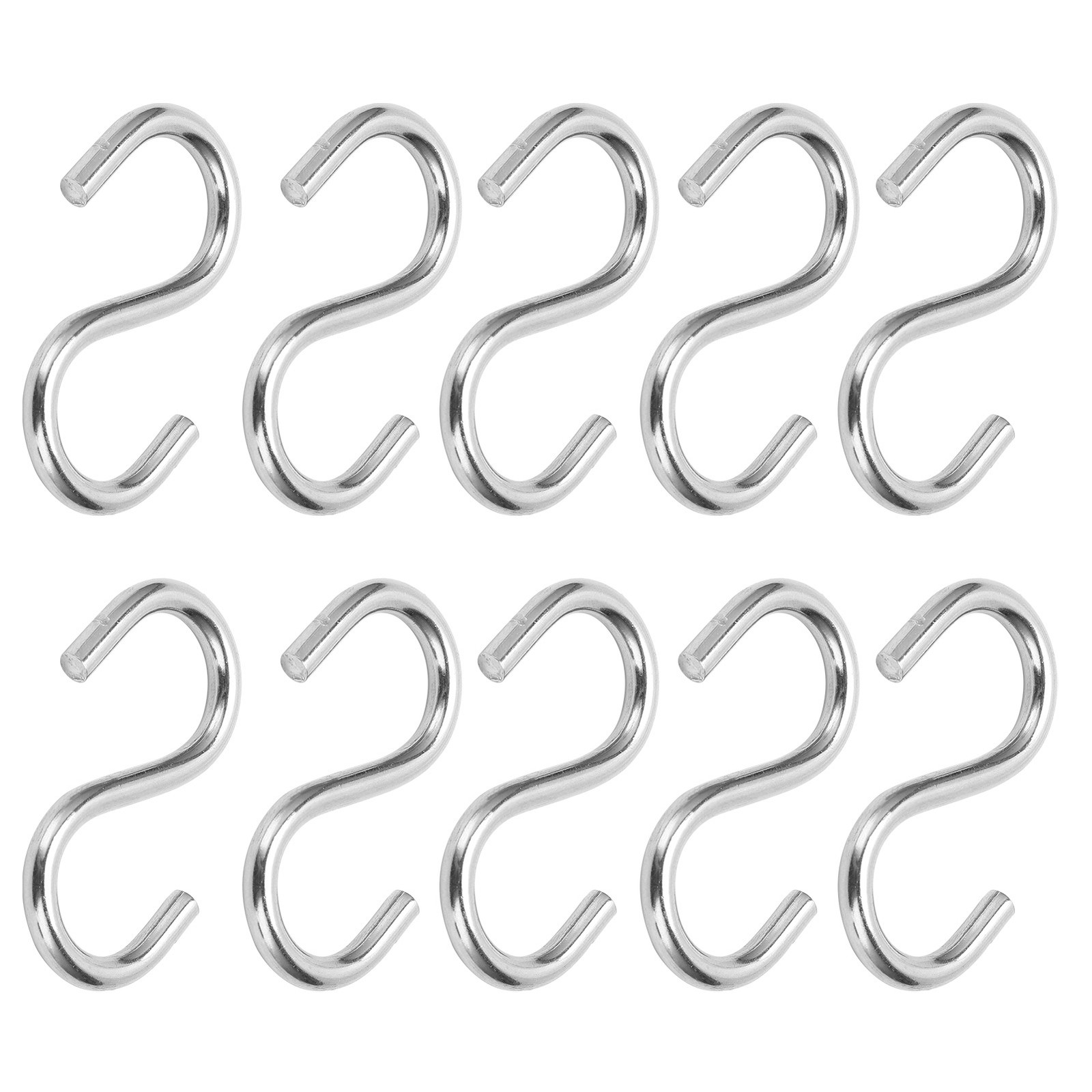 10Pcs S Hooks 304 Metal Hanging Holder Organizer For Key Towel M4☜
