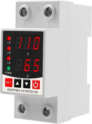 Adjustable V/A Protector Over/Under Voltage & Overcurrent Protection Intelligent