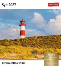 Sylt Sehnsuchtskalender 2027 - Wochenkalender mit 53 Postkarten Reise-Kalende...
