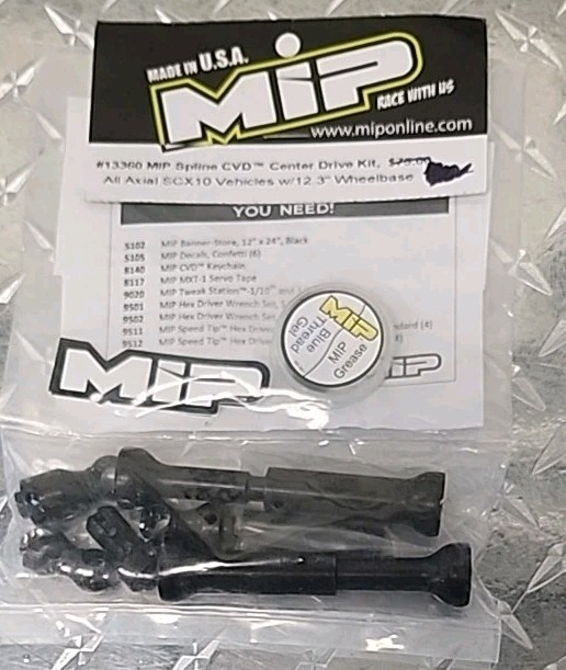 MIP 13360 Spline CVD Center Drive Kit For Axial SCX10 W/12.3