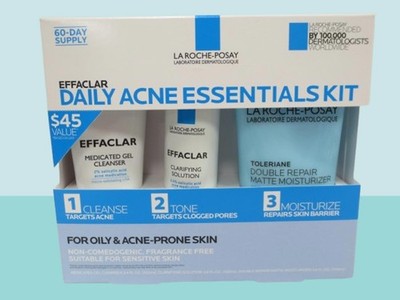 LA ROCHE POSAY EFFACLAR DAILY ACNE ESSENTIALS KIT 2M SUPPLY BOXED EXP: 2028