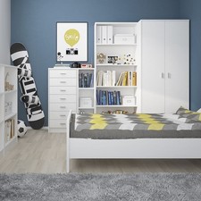 4 You Medium Narrow Bookcase Pearl White 40.6x107.2cm SKU4059521 New