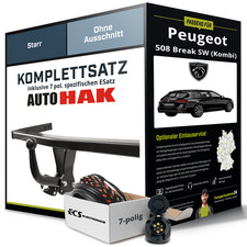 Für PEUGEOT 508 Break SW (Kombi) I Typ 8E Anhängerkupplung starr +eSatz 7pol 11-