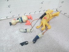 DISNEY 1930s Donald Duck Pluto celluloid windup toy parts Japan DAMAGED