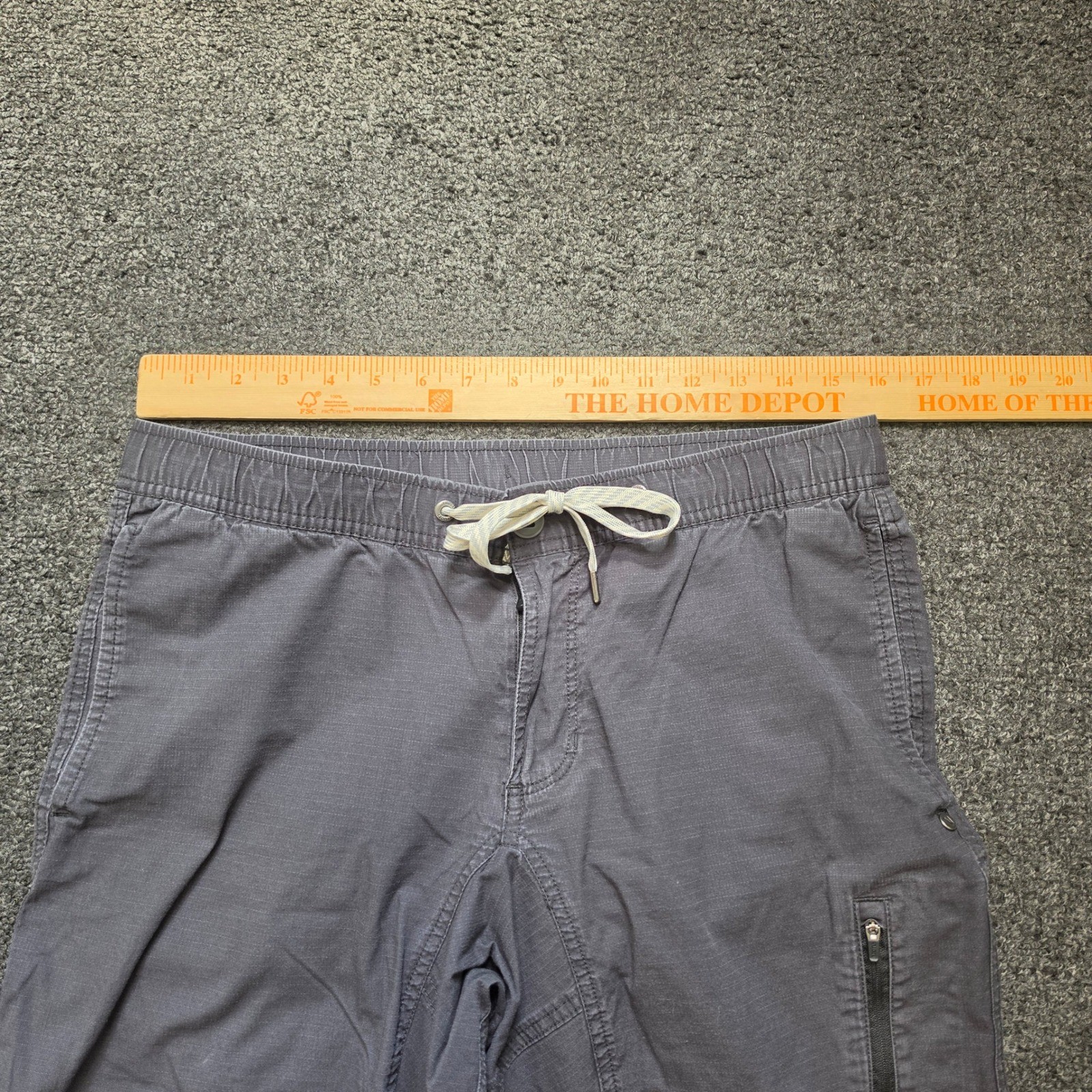 Vuori Ripstop Climber Pants Charcoal Gray Mens Medium V412 Drawstring Elastic image 2
