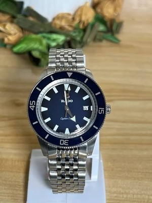 Rado Captain Cook Automatic Stainless Steel Men s Watch Blue Dial Swiss MOD