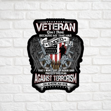Veteran sticker vinyl decal American flag military Army Navy Air force Marines