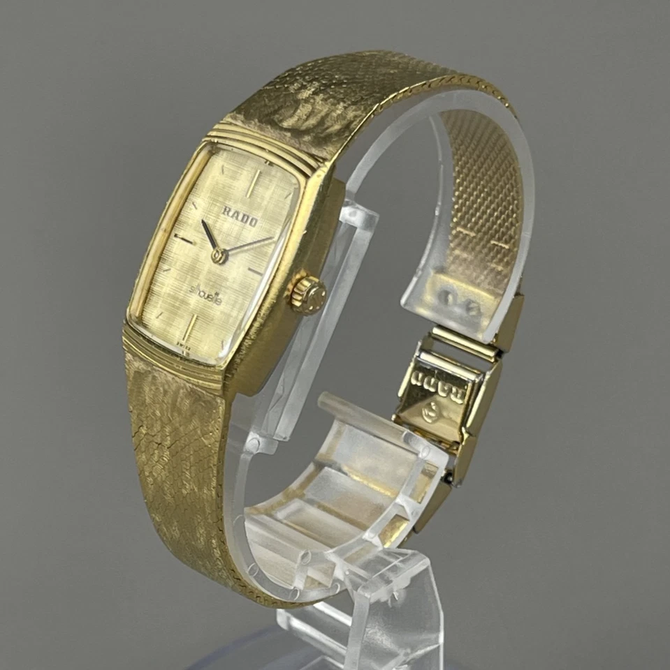 LADO Vintage Relógio Feminino de Vento Manual Mostrador Dourado Pulseira SS A50361221 Suíço - Imagem 4 de 4