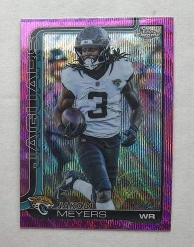 2025 Topps Chrome - Jakobi Meyers #176 Pink Wave Refractor 214/250 Jaguars
