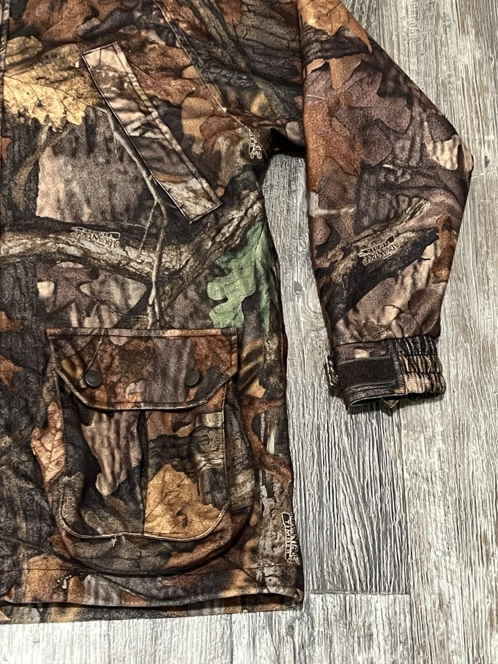 Cabelas Kids Large Camo Advantage Timber Hunting Full Zip Jacket Pockets - Image 3 of 4